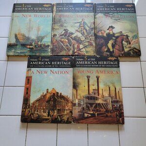 American Heritage Illustrated History 5 Volumes Book Set Home School Teacher